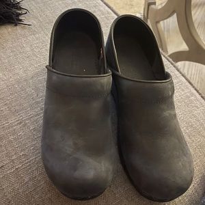 Women's Sanita Slip On Clogs Loafers Shoes Size 39 EU/8 US Blue Patent Leather